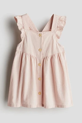 Ruffle-trimmed Cotton Dress