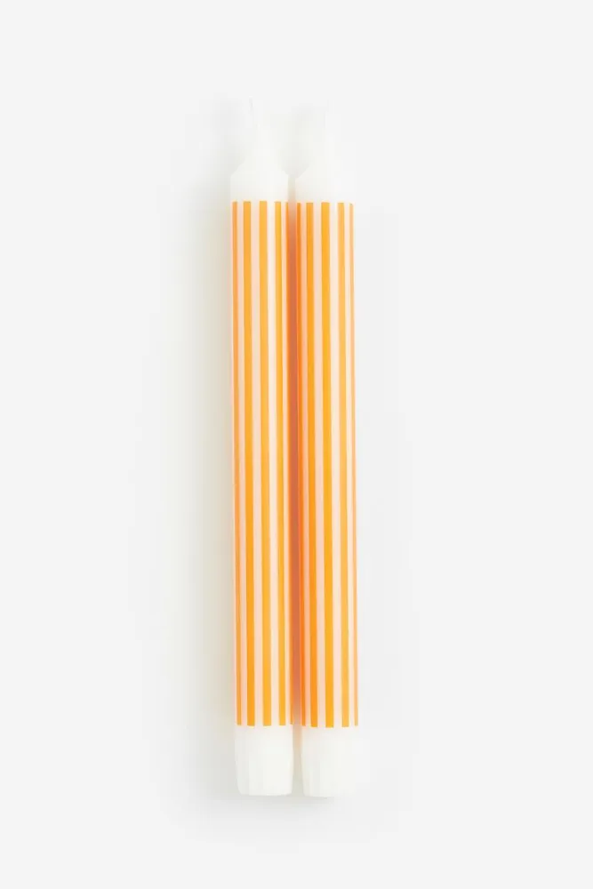 2-pack Striped Candles