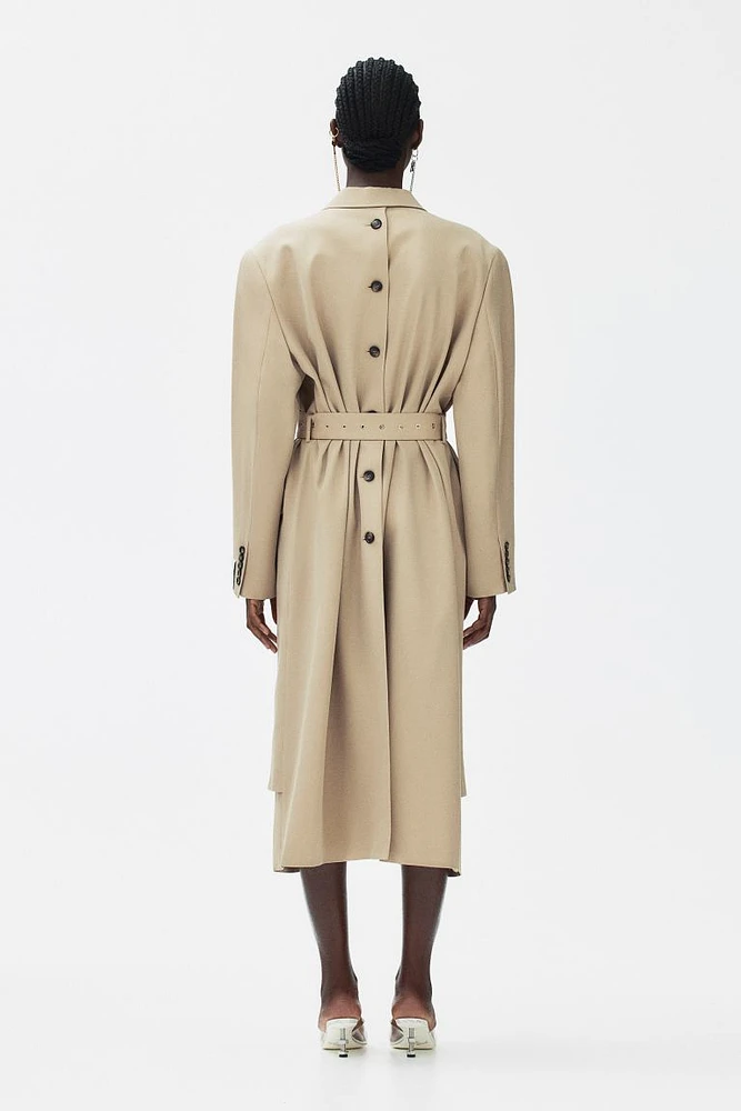 Wool-blend Double-layered Coat