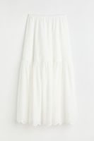 Cotton Skirt with Eyelet Embroidery