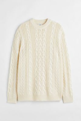 Relaxed Fit Cable-knit Sweater