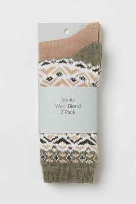2-pack Wool-blend Socks