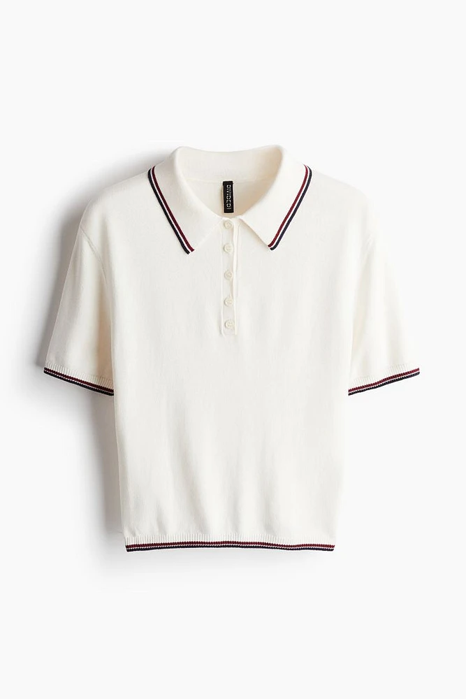 Fine-knit Polo Shirt