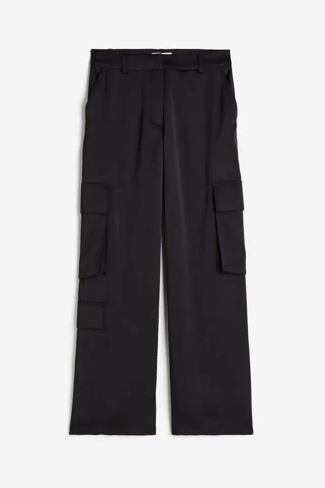 H&M Satin Cargo Pants