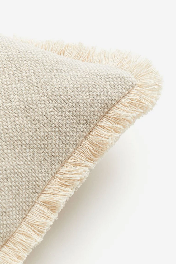 Cotton Cushion Cover with Fringe