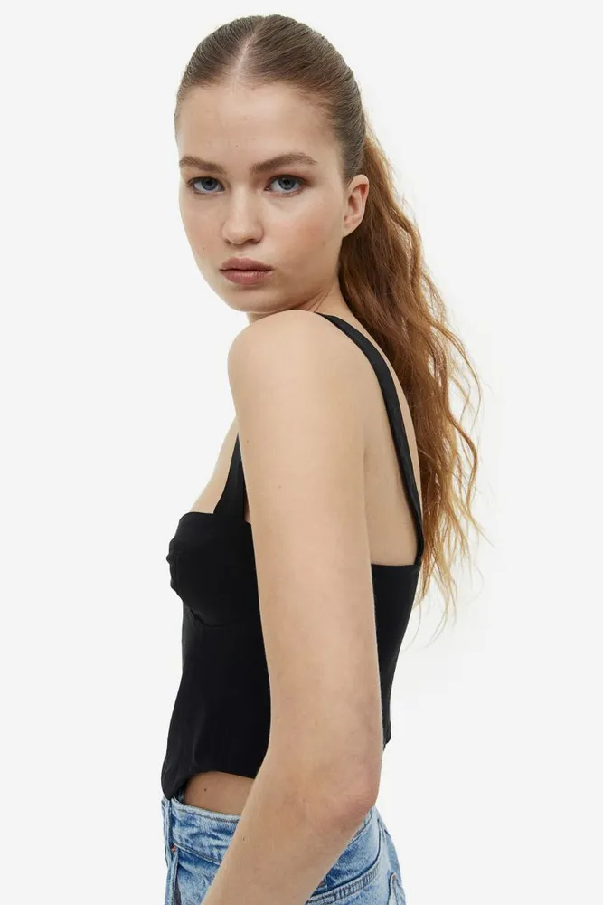 H&M Bustier-style Crop Top