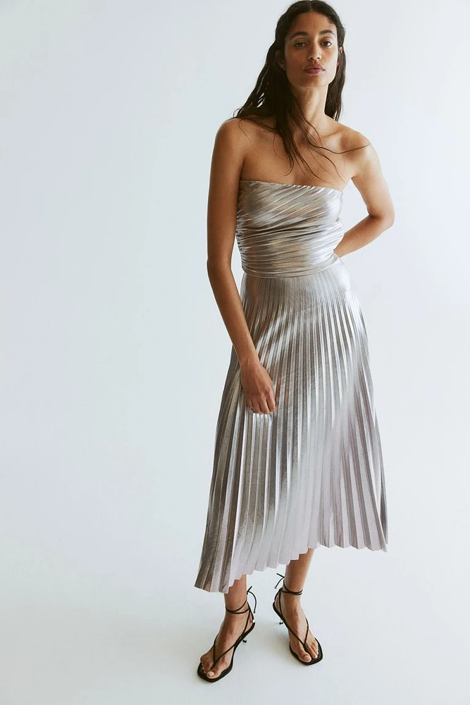 Pleated Bandeau Dress