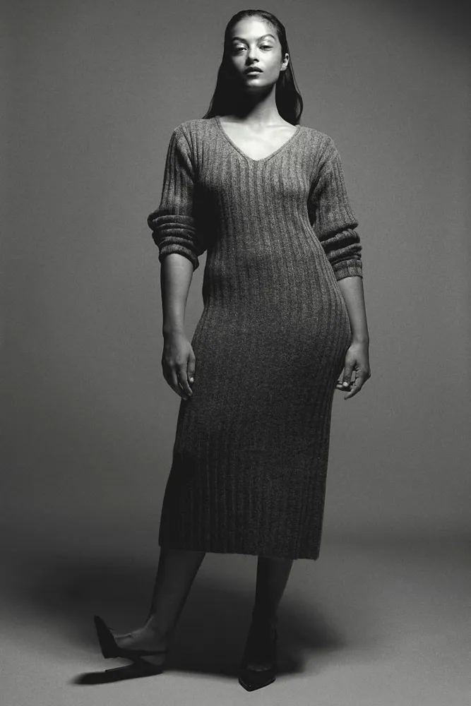 Rib-knit Dress