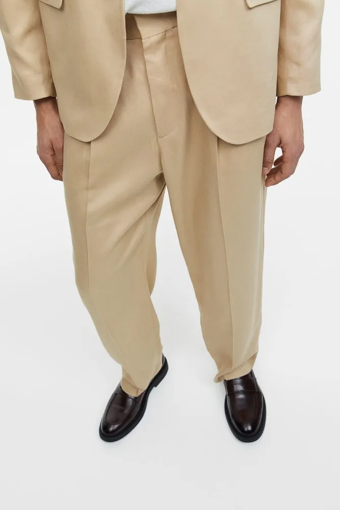 Mens Relaxed Suit Trousers  Boohoo UK