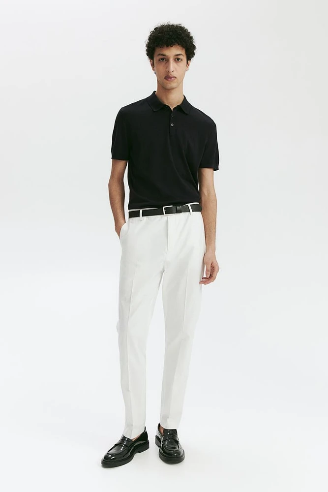Slim Fit Silk-blend Polo Shirt