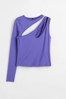 One-shoulder Cut-out Top