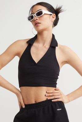 Halterneck Top with Collar