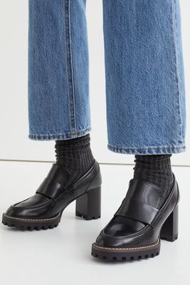 Block-heeled Loafers