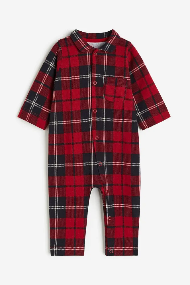 Pajama Jumpsuit with Collar