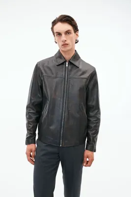 Regular Fit Leather Jacket