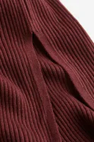 Open-backed Rib-knit Dress
