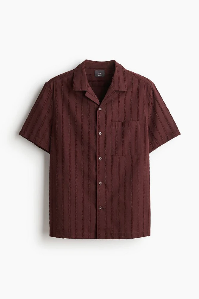 Regular Fit Textured-weave Resort Shirt