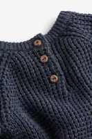 Suéter en tejido gofrado de algodón