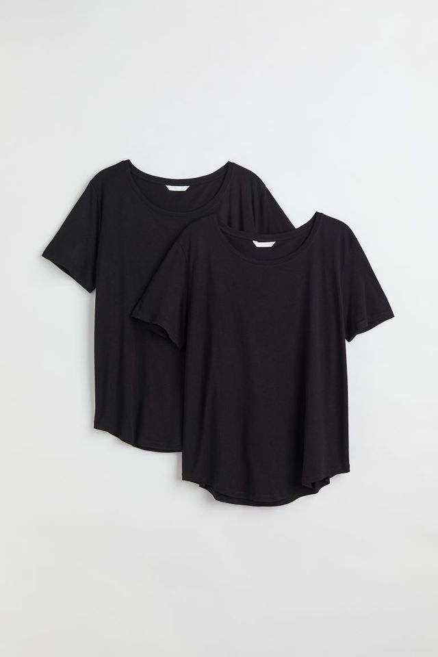 Waffle-Knit Built-In Flex T-Shirt 2-Pack