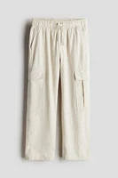 Linen-blend Cargo Joggers