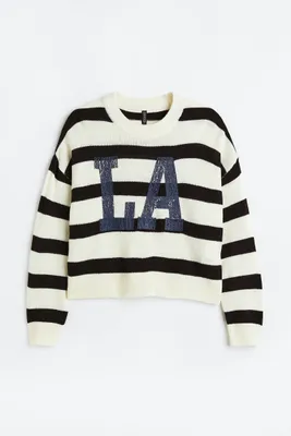 H&M+ Motif-front Sweater