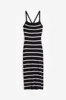 Open-backed Rib-knit Dress