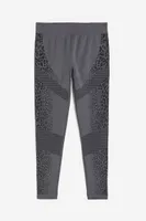 DryMove™ Seamless Jacquard-knit Sports Leggings