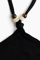 Bead-detail Halterneck Dress