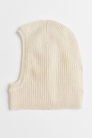 Rib-knit Wool Balaclava