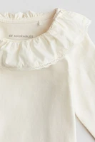 Cotton Bodysuit with Collar