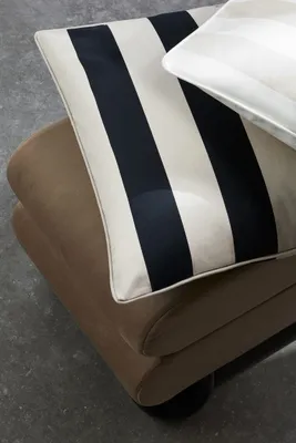 Striped Cotton Satin Cushion Cover