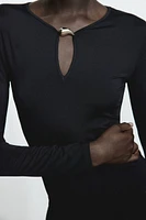 Bead-detail Bodysuit