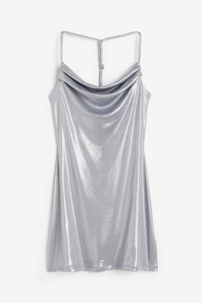 Shimmery Metallic Mini Dress