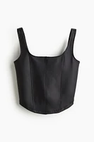 Coated Corset-style Top