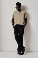 Regular Fit Half-zip Polo Shirt