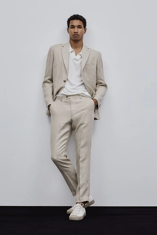 Slim Fit Linen Jacket