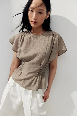 Textured-weave Blouse