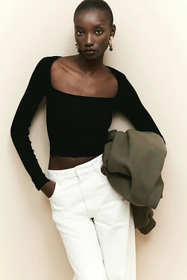 Square-neck Crop Top