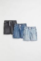3-pack Cotton Denim Shorts