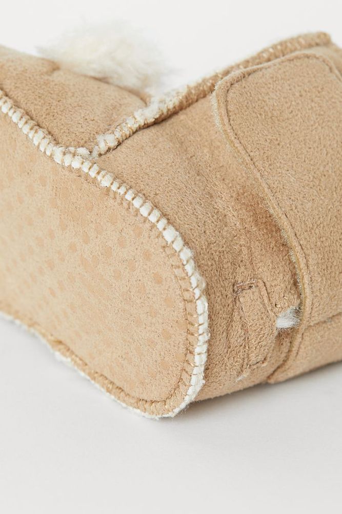 Faux Shearling-lined Slippers