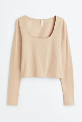 Long-sleeved Cotton Top