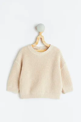 Oversized Rib-knit Cotton Sweater