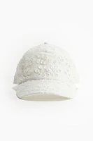 Cap with Eyelet Embroidery