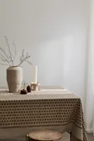 Large Linen-blend Tablecloth