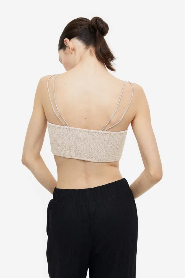 H&M Rhinestone-strap Crop Top