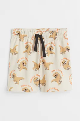 Shorts de punto estampado