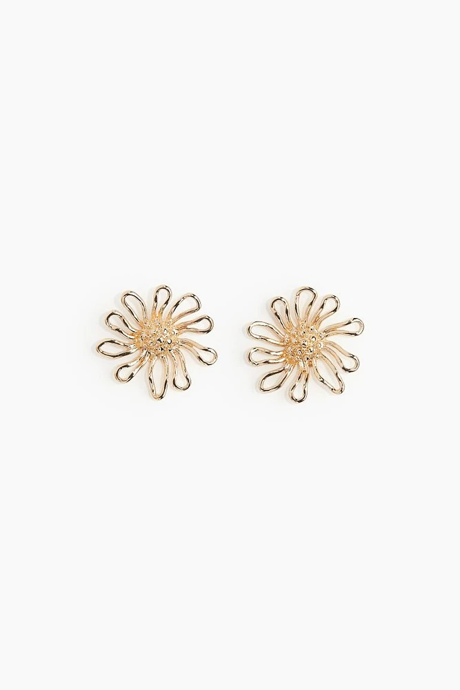 Aretes con diseño de flor