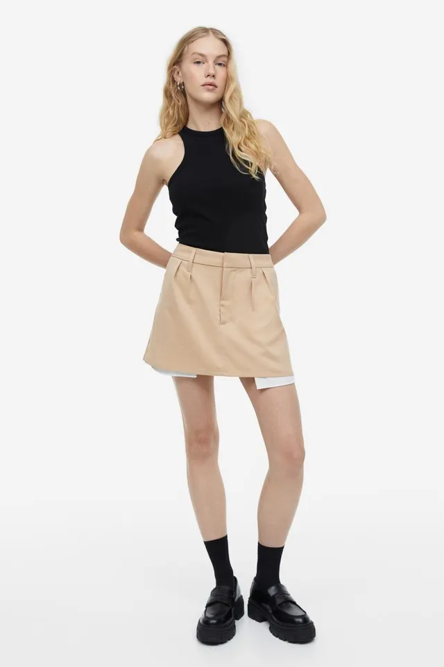 Knitted Flare Mini Skirt