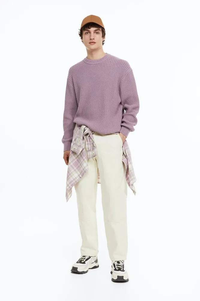 H&M Men's Loose Fit Rib-Knit Sweater
