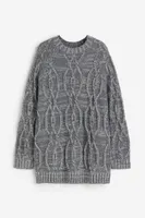 Oversized Shimmery Metallic Sweater